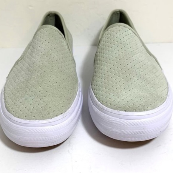 Keds Double Decker Perf Suede Mint Sage Green Sneakers Size 7.5 NWOT Dreamfoam - Picture 6 of 8